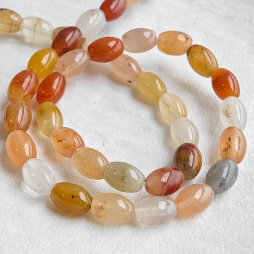 天然老料玛瑙椭圆珠DIY配件