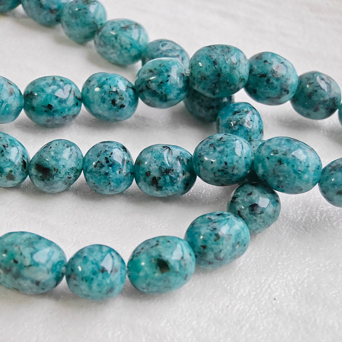 7*9mm碧玺蓝加色随形糖豆珠散珠串珠手工diy手链项链饰品配件材料