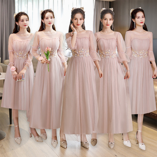 中式伴娘服女2025新款夏季姐妹团礼服小个子高级感平时可穿伴娘裙