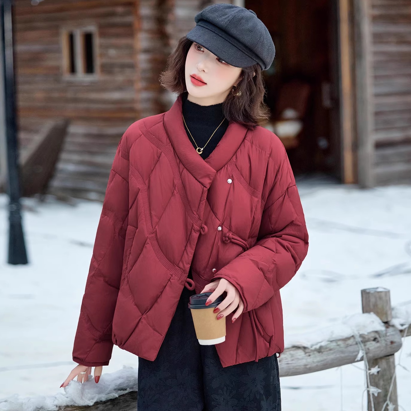 冬季时尚90白鸭绒羽绒服爆款棉衣