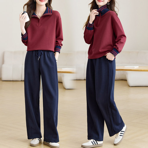 春装新款时尚洋气宽松显瘦两件套