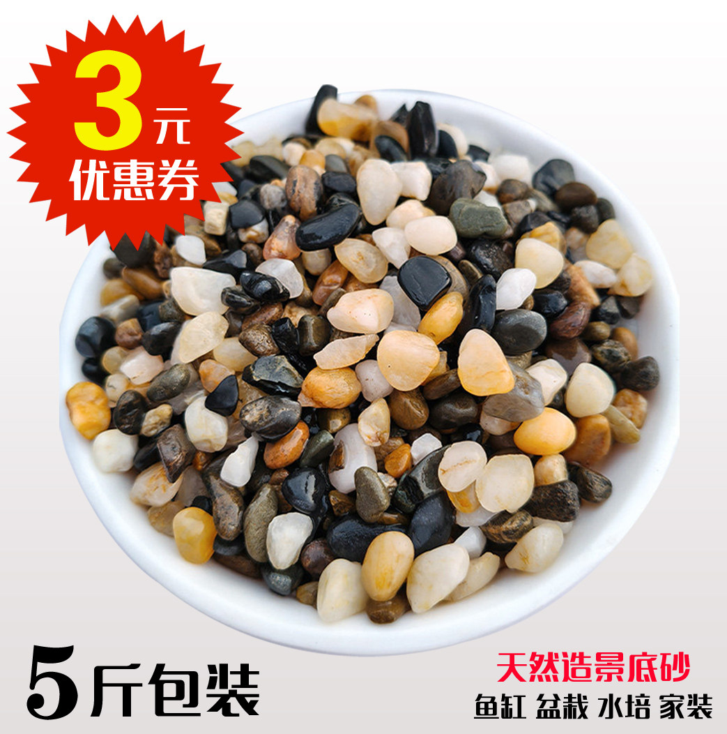 5斤天然鹅卵石原生溪流石鱼缸铺底砂水箱装饰过滤造景小石子豆石
