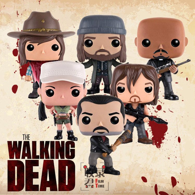 美国正版funko pop行尸走肉 弩哥摩托车手办 瑞克 达利尔尼根手办