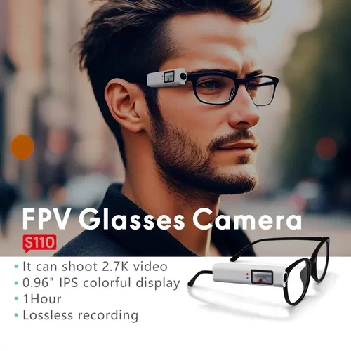 Sports camera glasses 2.7K WiFi AntiShock Cycling/Skiing