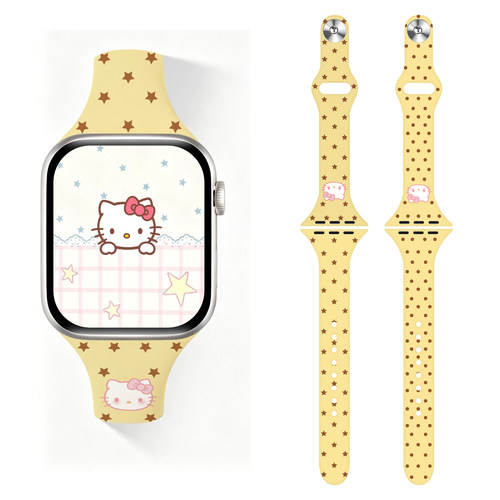 适用AppleWatch小蛮腰硅胶表带