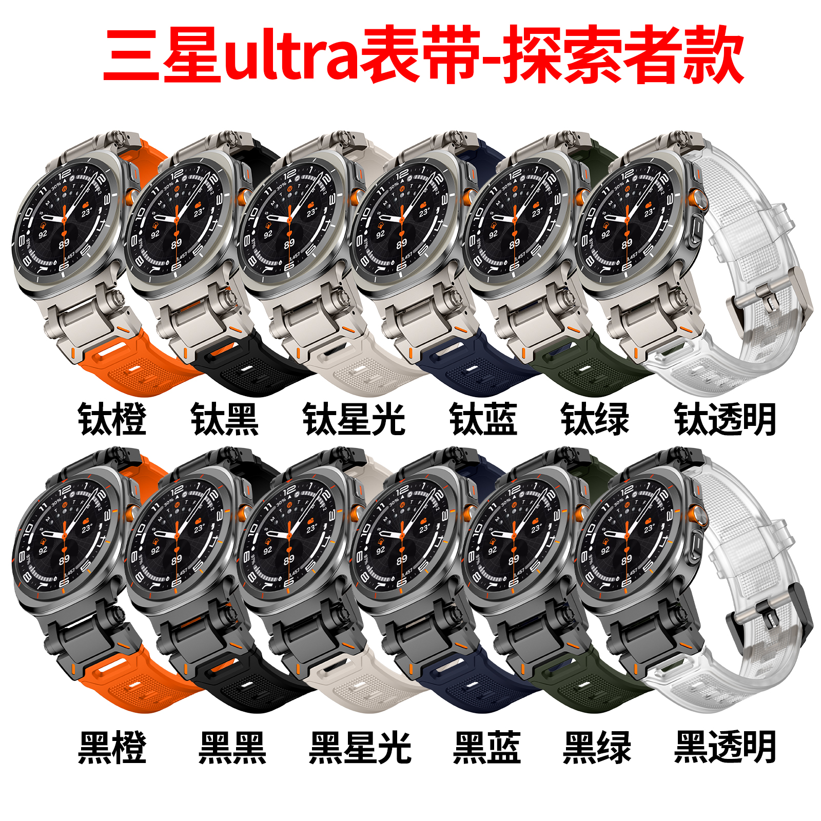 7代Ultra表带机甲风探索者金属头