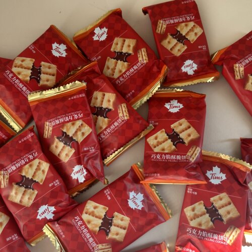 Tims巧克力馅酥脆饼干结婚喜饼高颜值伴手礼办公室休闲解馋小零食