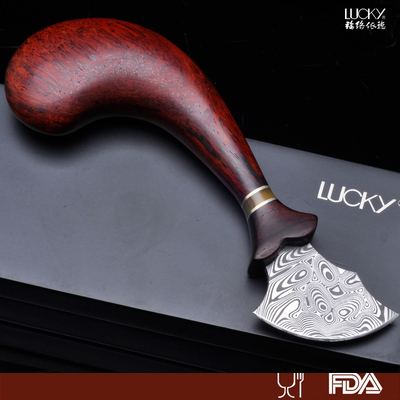 瑞粉大马士革香刀血檀茶针茶刀