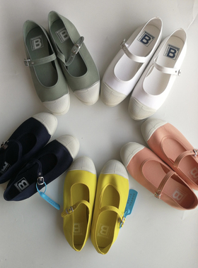 现货！24限定法国正品授权Bensimon搭扣芭蕾鞋水洗做旧帆布球鞋