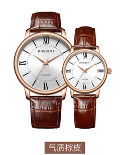 原厂发货ROSSINI罗西尼619903/619904G01G简约时尚情侣表全国联保
