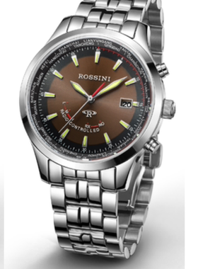 罗西尼表5509W07C夜光日历光动能电波男表原厂正品全国联保