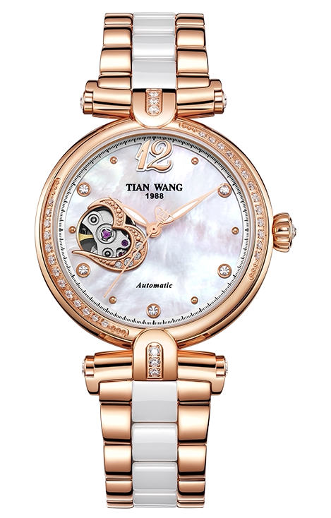 原厂天王表尚shine系ls5983p.cpw.w玫瑰金自动机械女表 全国联保