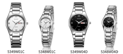 罗西尼表5348/5349W全钢手表日历情侣表原厂正品全国联保