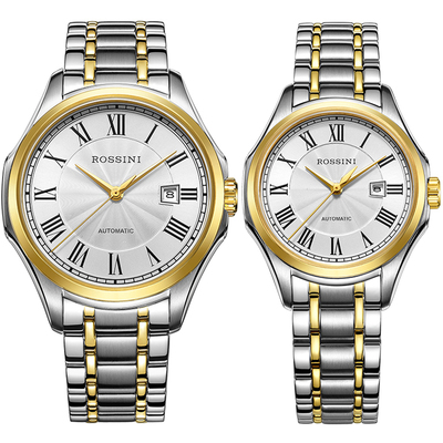 罗西尼表勋章系列手表8713/8714T01B自动机械情侣表全国联保