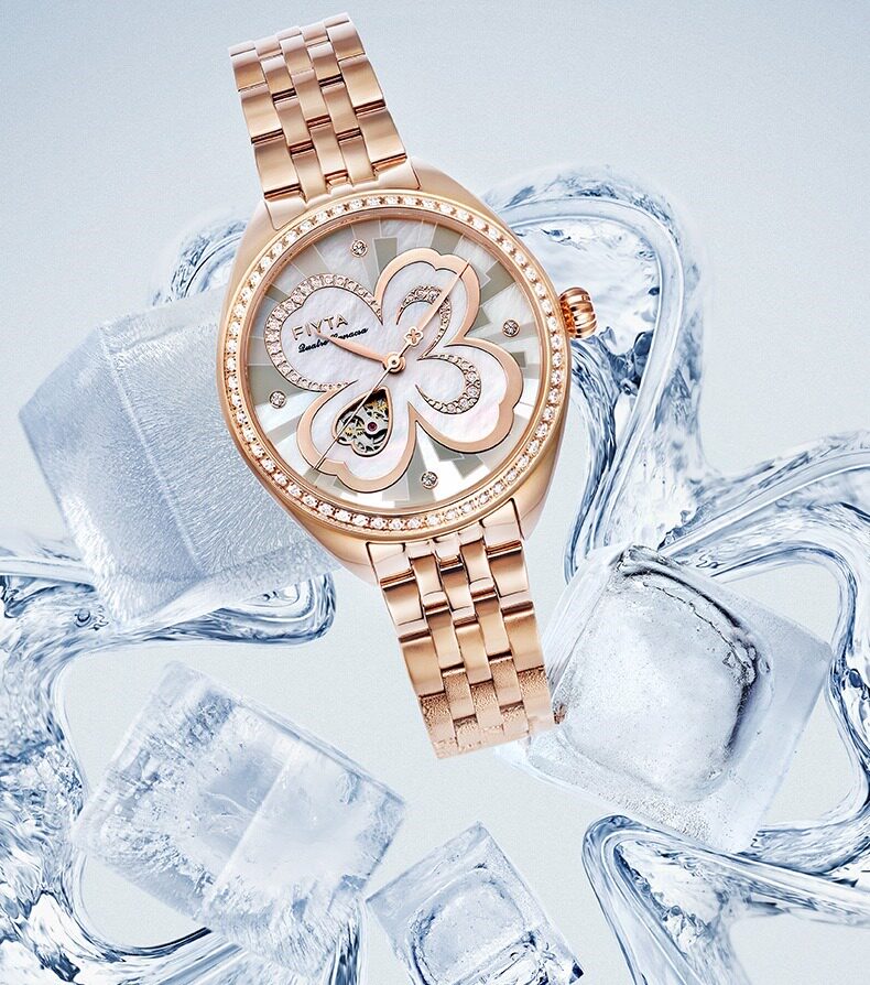 专柜直发fiyta飞亚达四叶草系列la862030.pwpd镂空自动机械女表