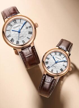 罗西尼表5806/5805G01D典雅复古商务情侣表原厂正品全国联保
