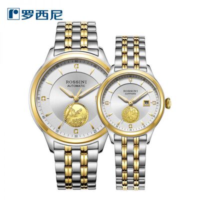 罗西尼表5781/5782T01A间18K足金手表情侣表全国联保