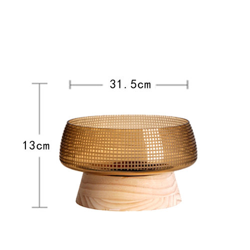 人工垂直彩色玻璃松木底座花瓶客厅干花装饰玻璃工艺品摆件