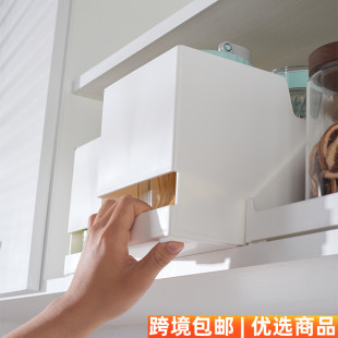 塑料家用橱柜收纳盒台面整理盒厨房调味收纳盒下水槽分类 日式