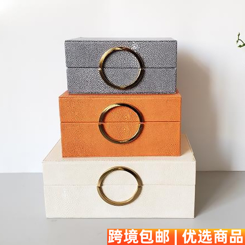 皮革收纳盒大容量手饰品首饰盒珠宝箱戒指手镯项链收纳箱生日新品