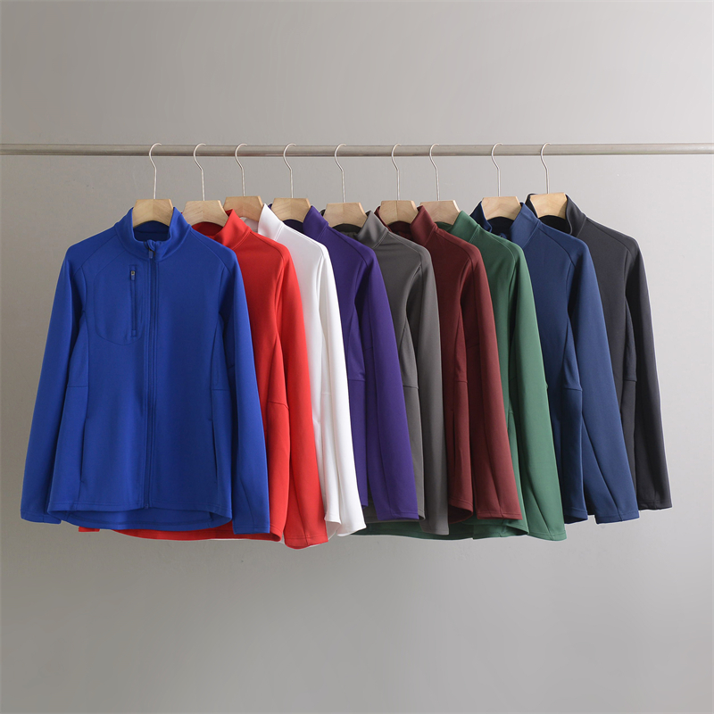 立领外套弹力长袖运动软壳衣