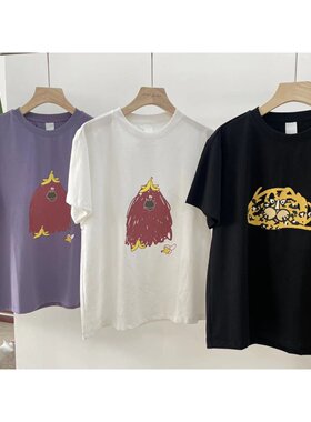 短袖动物印花休闲情侣纯棉短袖衫
