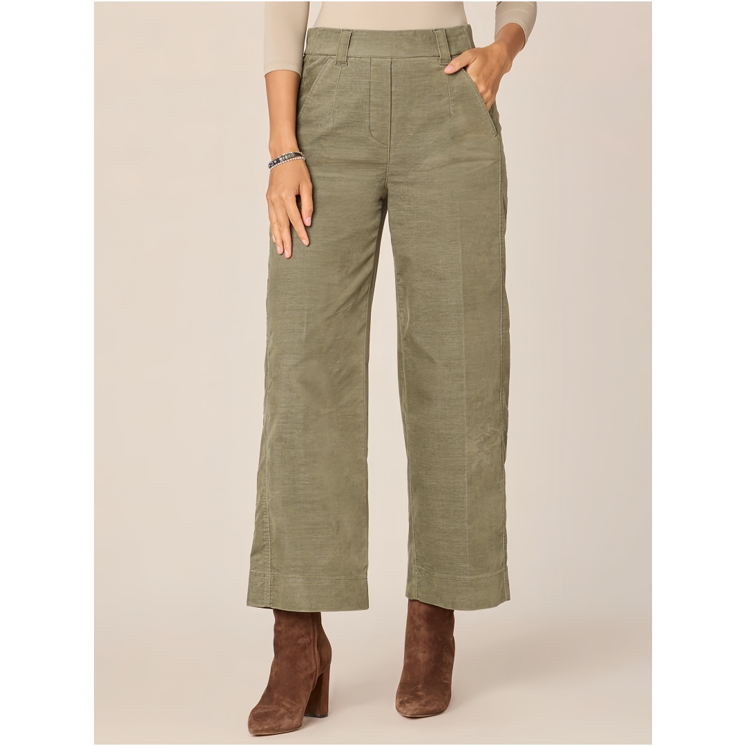 休闲显瘦高腰阔腿九分直筒裤