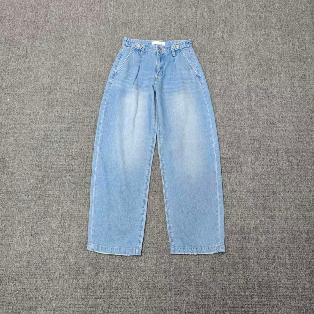 春夏薄款弯刀牛仔裤女长裤图片