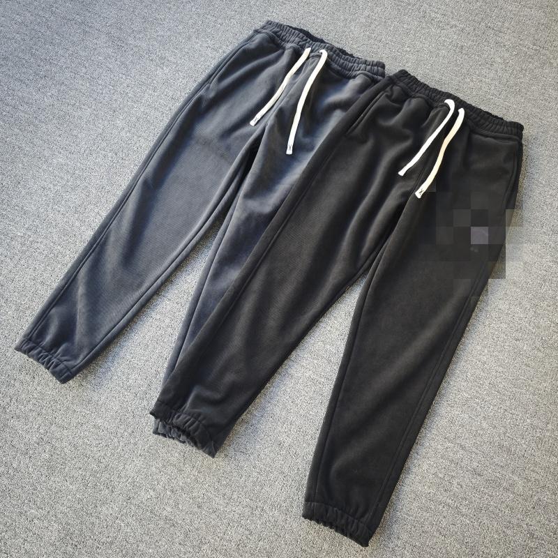 高腰束脚防风裤澳粒绒运动裤