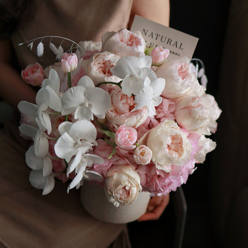 母亲节花束芍药酷皮可爱瓷玫瑰朋友生日鲜花速递同城送花思南香山