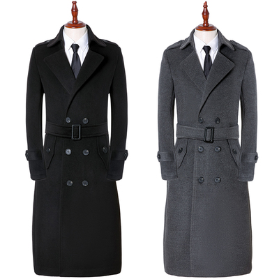 凯杰绅长款毛呢秋冬季节