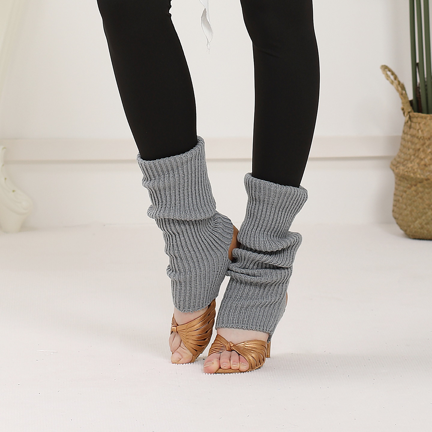 歌瑞亚女成人拉丁舞蹈保暖袜套新款摩登舞练习功袜套长短款T005