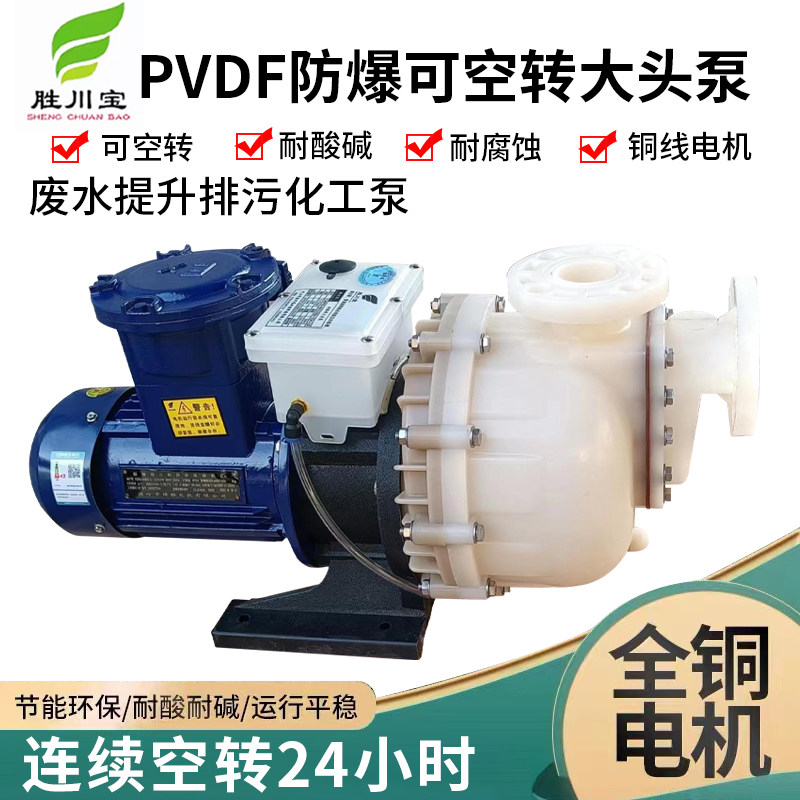 胜川宝防爆PVDF大头泵铬酸次氯酸