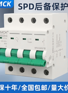 配套SPD浪涌前置保护开关SCB浪涌后备保护器2P4P40KA25KA后备T1T2