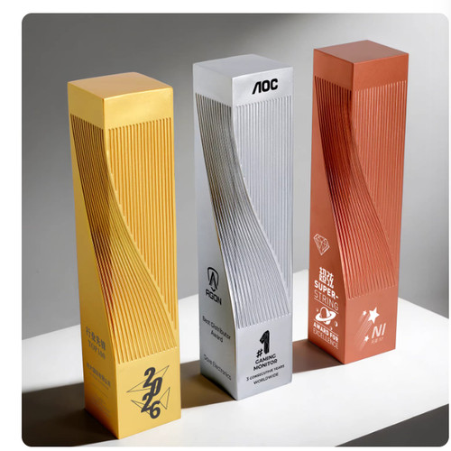 新款方柱奖杯定制创意高档大气高端企业优秀员工表彰颁奖刻字定做