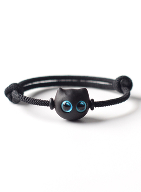 招财猫可调节手工手绳