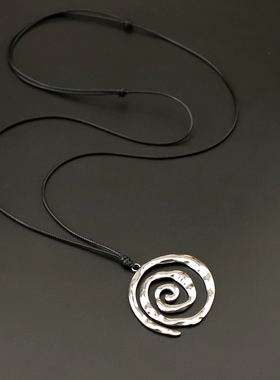 古风钛钢吊坠项链长款