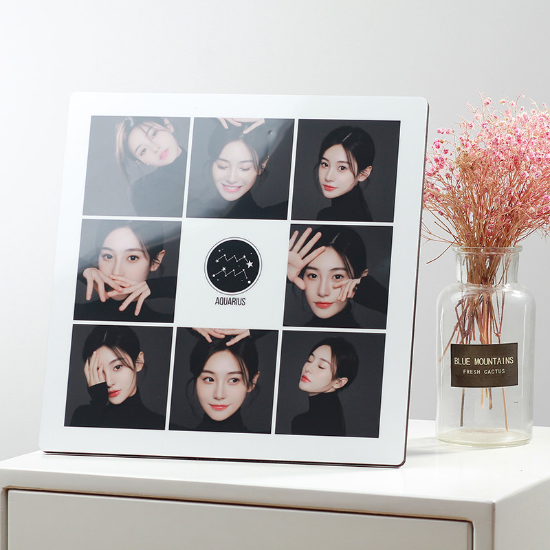 艾略特照片定制摆台版画水晶拼图创意木板拉米娜相框摆件放大挂框