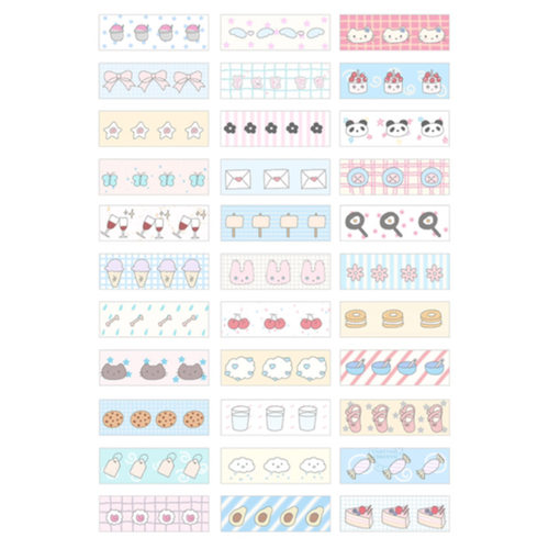 【未裁剪】可爱拼图 自制手帐贴纸 A4和纸不干胶打印