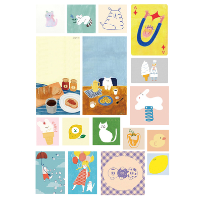 【未裁剪】自制手机壳滴胶手帐贴纸A4和纸不干胶打印　　　　