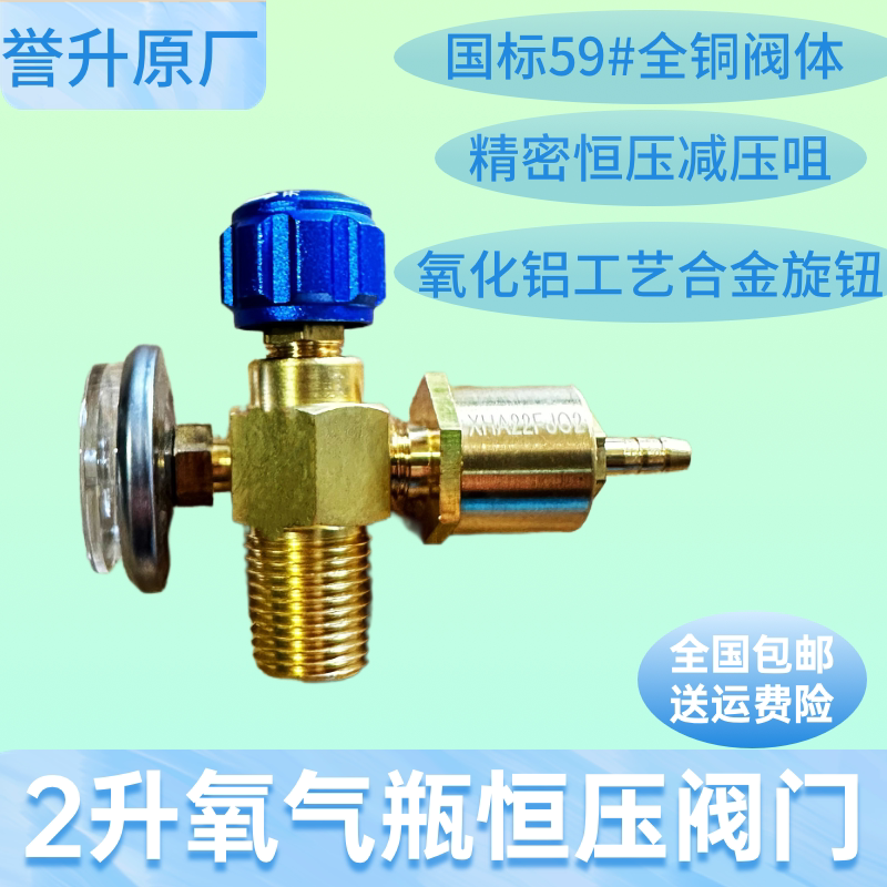 焊具氧气瓶头阀门2L氧气阀开关减压阀小氧桥气管恒压阀开关压力表