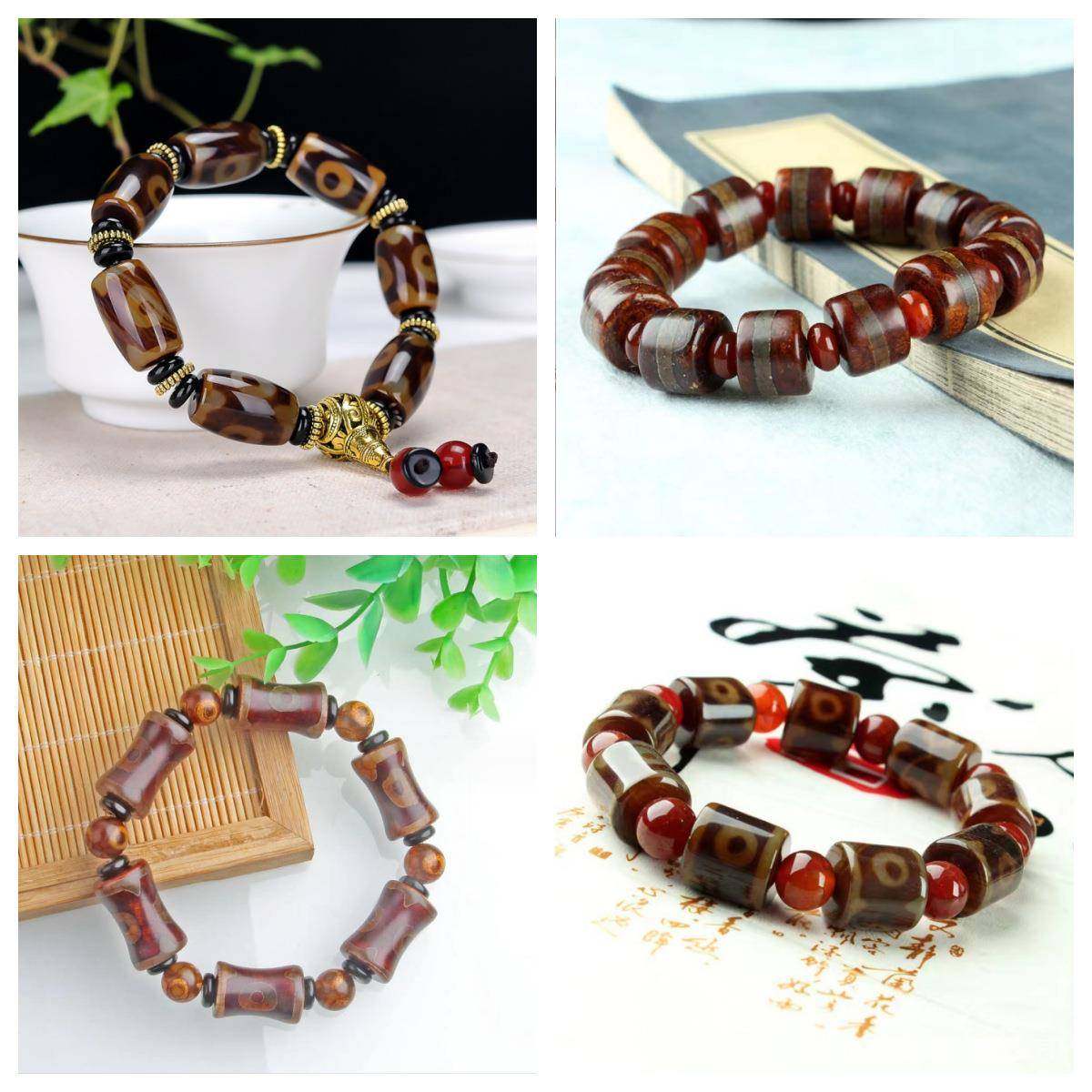 本命年玛瑙天珠手串西藏三眼天珠手链男女款玛瑙玉石手串礼物