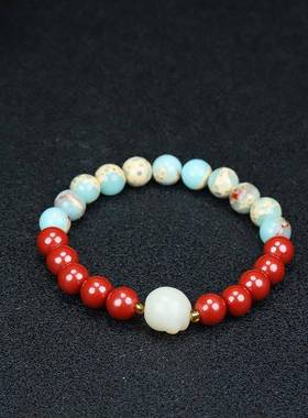 本命年朱砂手串女帝王砂菩提猫爪手链in可爱时尚雄黄砂手持礼物