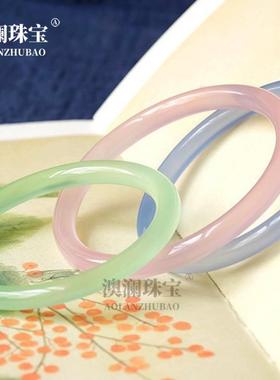 本命年玛瑙玉髓叮当镯一步一步响半山半水女款细圆条送女友闺蜜礼