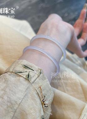 本命年叮当镯细镯荔枝冻玉髓玛瑙手镯细镯一个古风国风新中式礼物