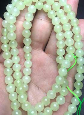 本命年阿富汗新疆和田青白玉项链108佛珠手链挂绳珠链毛衣链女款