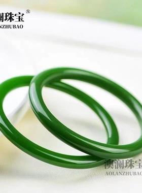 本命年新疆玉叮噹玉镯外蒙料叮当镯美人条细圆条手镯子礼物