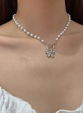 日韩珍珠ins项链首饰女
