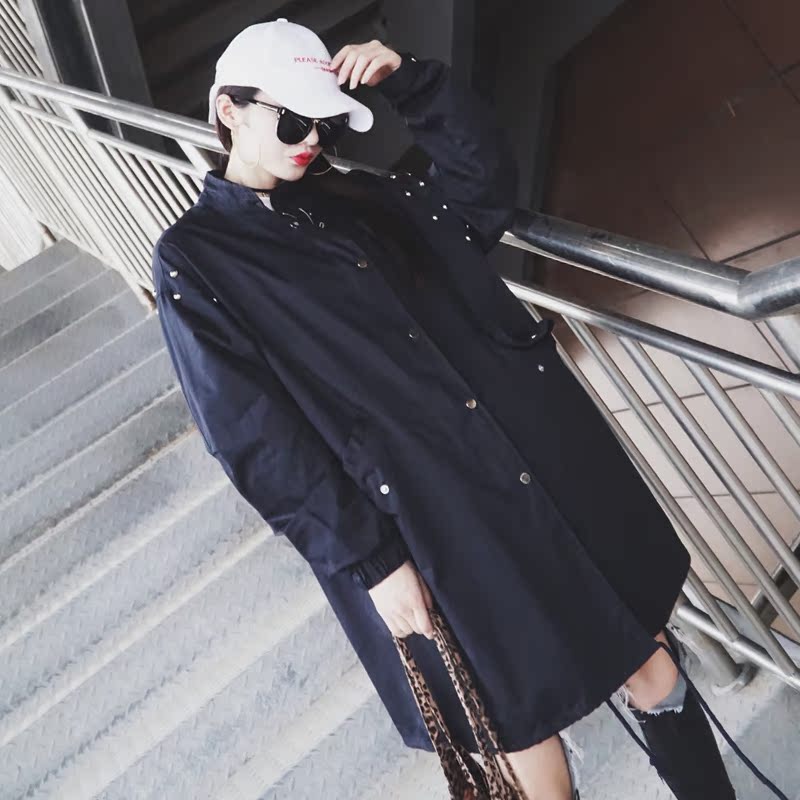 2025春秋风衣韩版宽松中长款外套