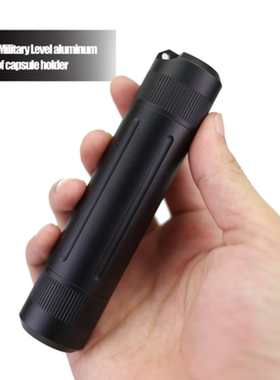 CNC数控6061特种铝合金防水罐户外应急防水仓密封舱金属救护药瓶